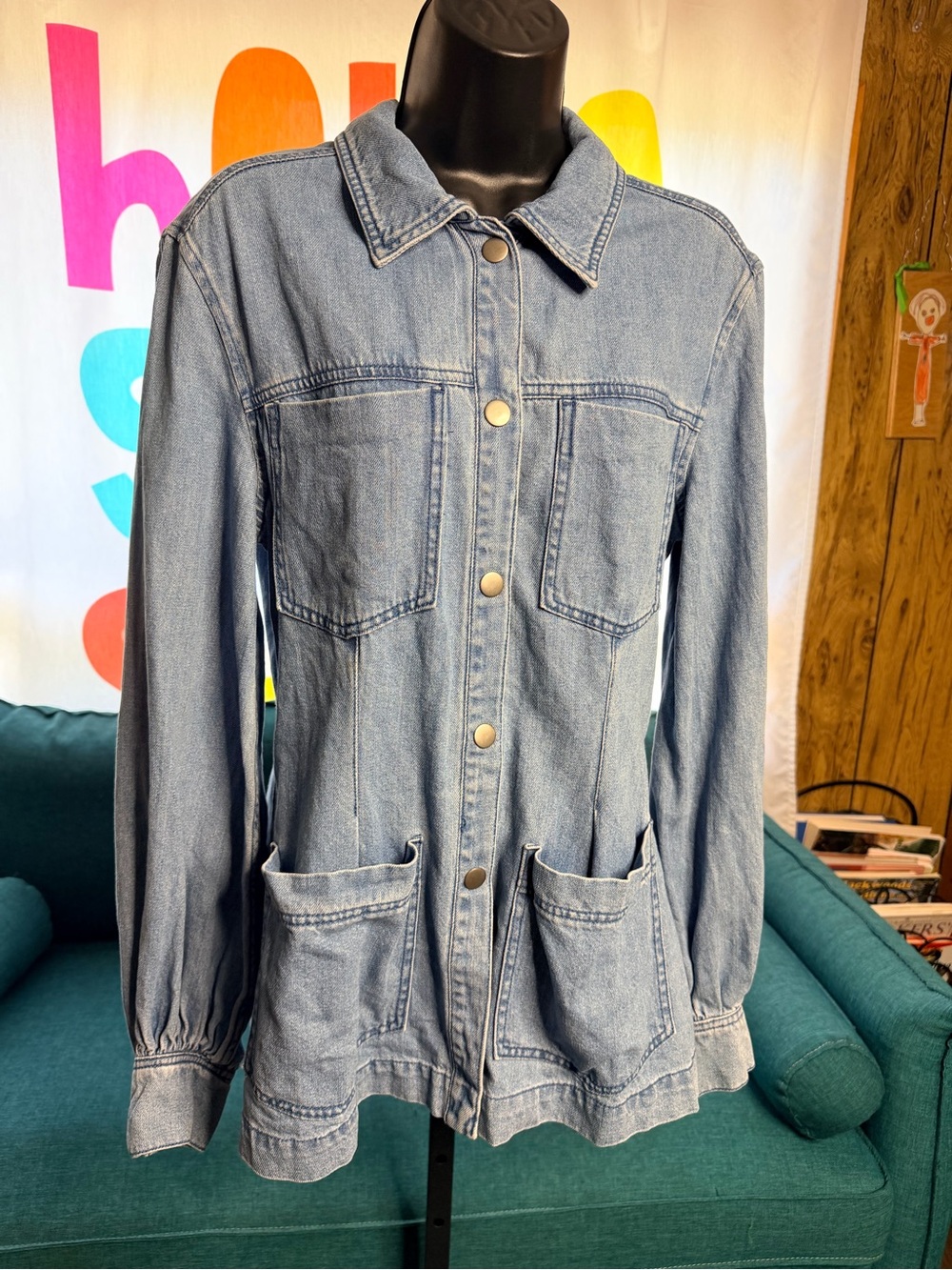 Fabulous H&M Garden Pocket Denim Frock Jecket - Picture 12 of 12